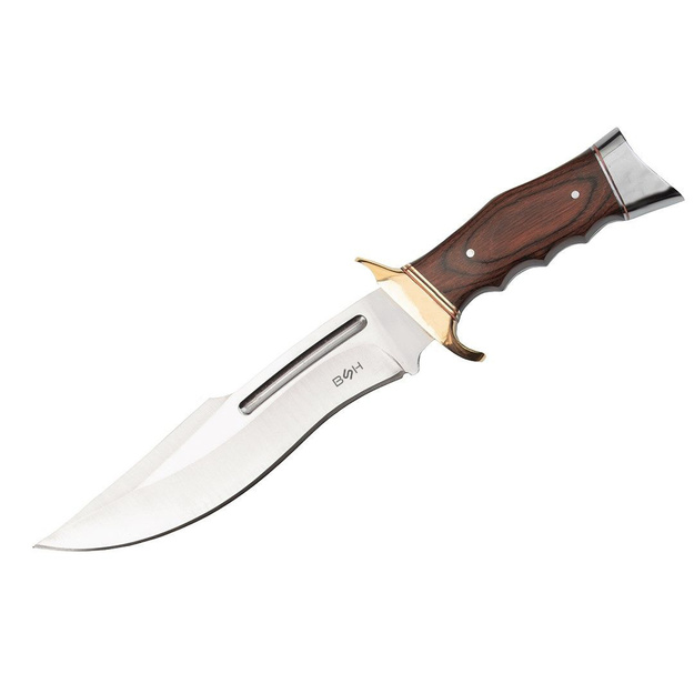 Smags medību nazis BSH Adventure N-217A (Recurve Bowie, Full Tang)