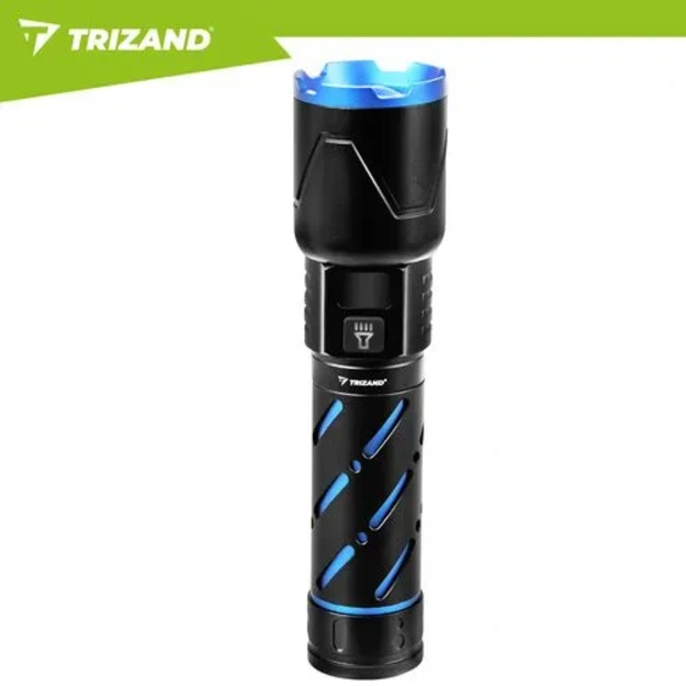 Taktiskais LED lukturis Trizand 800 lm, 5000 mAh (USB-C, Zoom, powerbank)