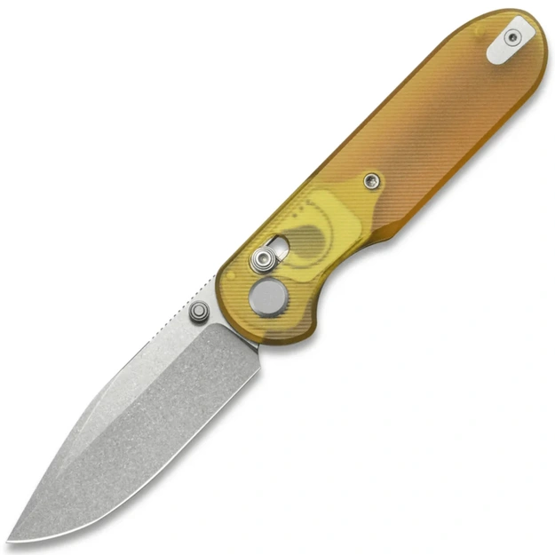 GEO Knife Ethereal Cutter Ultem Stonewashed M390 Folding Knife (GEO2402E)