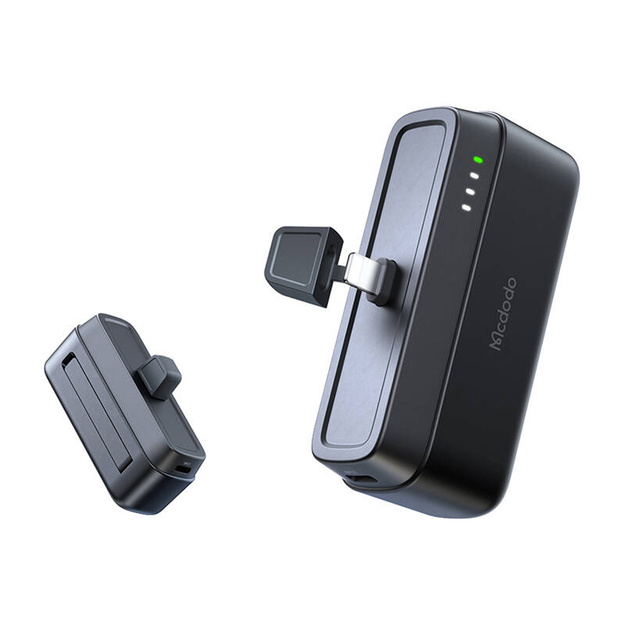 Mcdodo Power Bank MC-6281 20W, 5000 mAh ar Lightning savienotāju (melns)
