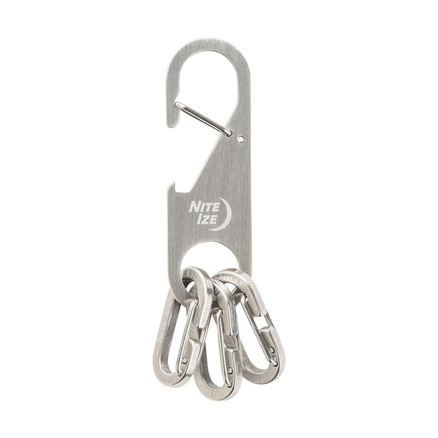 Nite Ize &ndash; Z-Rack atslēgu piekariņ&scaron;, pudeļu attaisāmais, karabīne &ndash; tērauds &ndash; sudrabs &ndash; ZRB-11-R6
