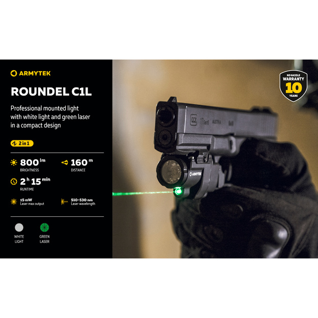 Armytek Roundel C1L lukturītis F09501CGL