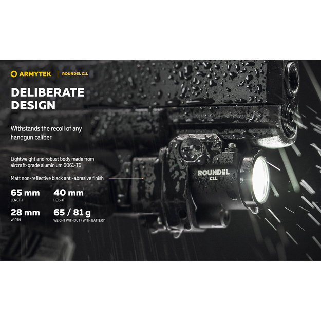 Armytek Roundel C1L lukturītis F09501CGL