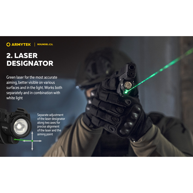 Armytek Roundel C1L lukturītis F09501CGL