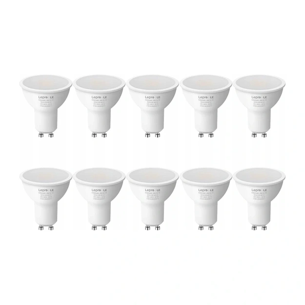 LEPRO 200081-WW-EU-10 GU10 LED Bulb, 4.5W (50W), 345 lm, 2700K, 100&deg;, 10 pcs.