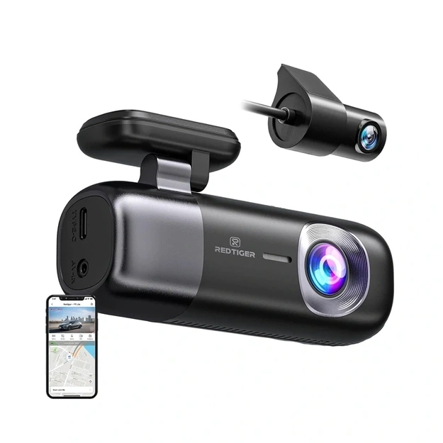 REDTIGER F9 WiFi 4K + 1080p Dash Cam
