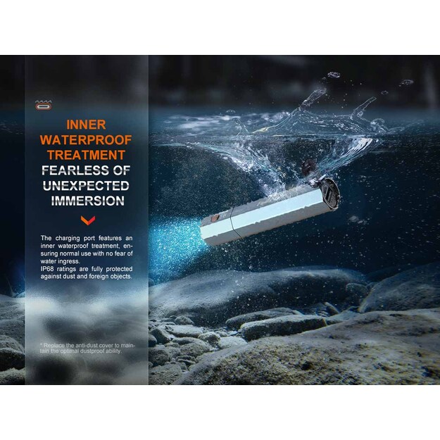 Fenix ​​E-CP flashlight + power bank. Blue