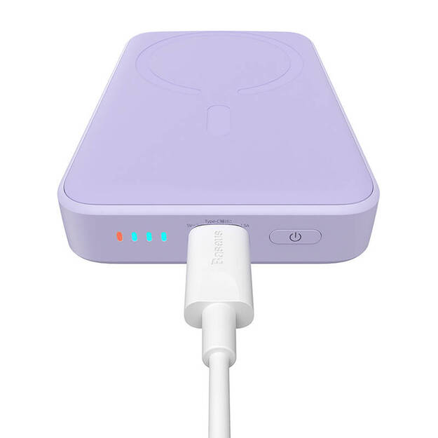 Аккумулятор Baseus Magnetic Mini 10000 мАч, USB-C 20W MagSafe (фиолетовый)