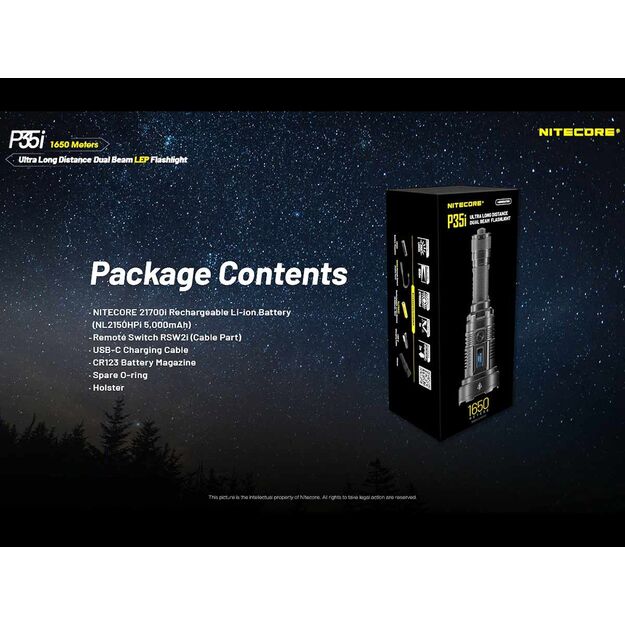 Nitecore P35i - LED and laser flashlight