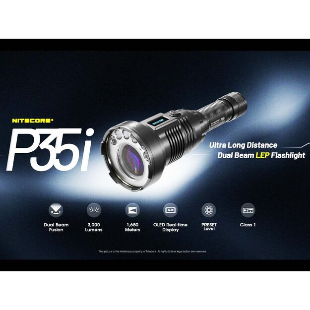 Nitecore P35i - LED and laser flashlight