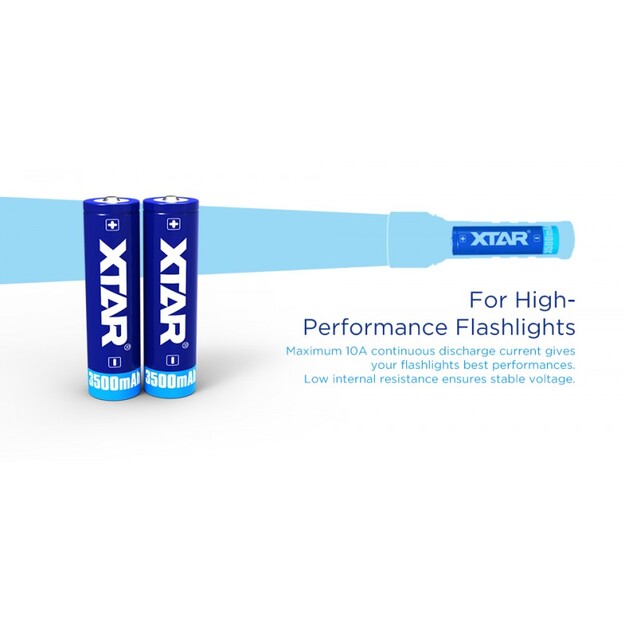 XTAR 18650 3500mah 3.7V battery with PCB