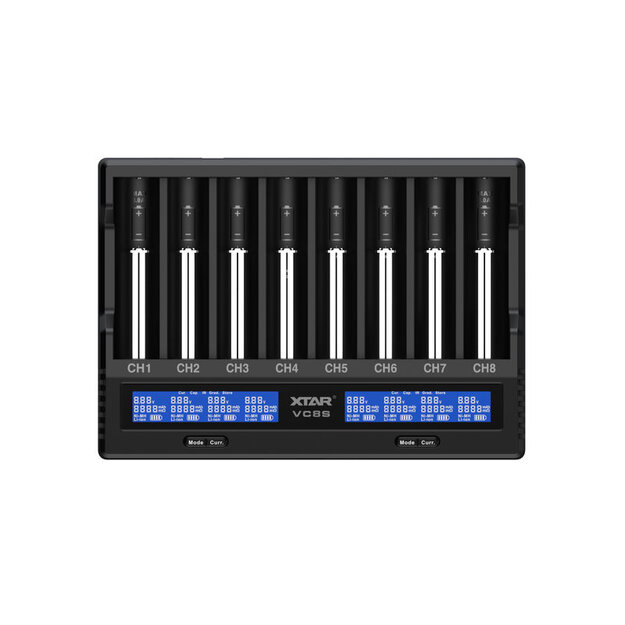 Xtar VC8S Li-ion un NiMH cilindrisks akumulatoru lādētājs