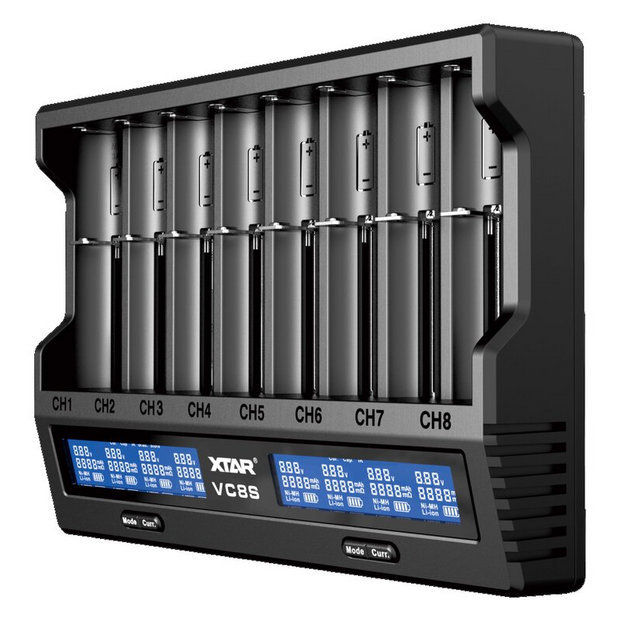 Xtar VC8S Li-ion and NiMH cylindrical battery charger