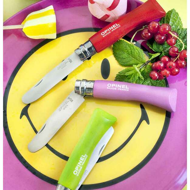 My first Opinel Nr.7 Детский нож с розовой ручкой