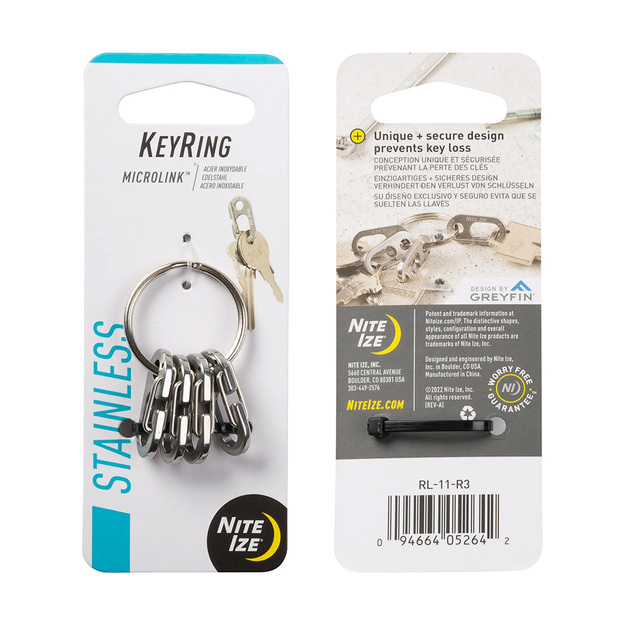 Nite Ize - KeyRing MicroLink steel keyring - RL-11-R3