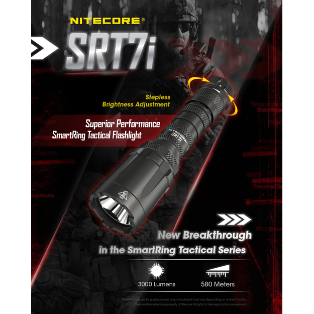 Nitecore SRT7i lukturis 3000lm