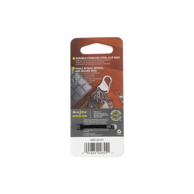 Держатель для ключей Nite Ize S-Biner черный с карабином KRS-03-01