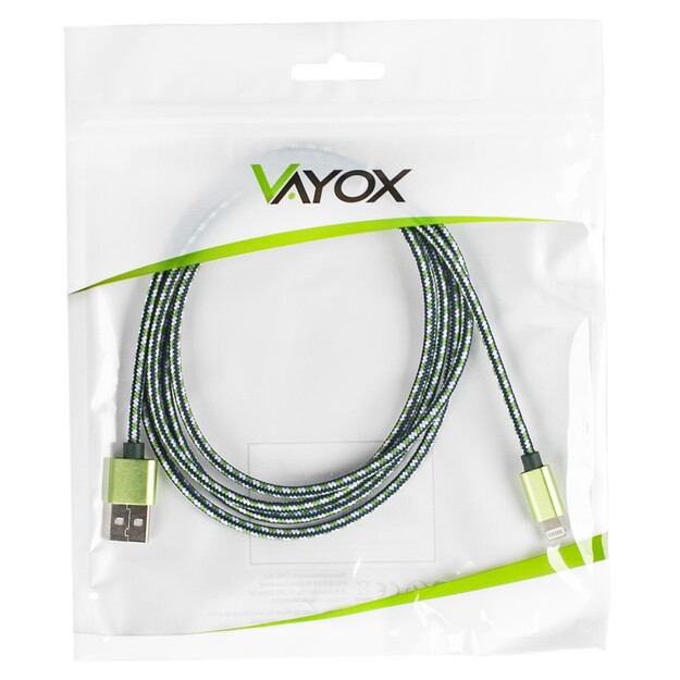 Vayox USB kabelis 1,5 m zaļ&scaron; VA0147