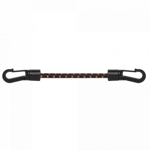 Elastīga gumija 0,6x40 cm PVC āķis melns