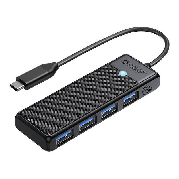 Orico Hub 4in1 USB A3.0x4 (melns)