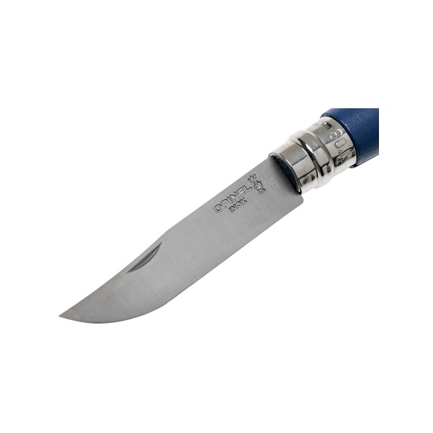Нож Opinel Trekking Knife No.8 с лезвием из нержавеющей стали и синей рукояткой