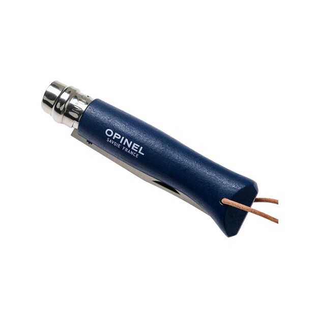 Нож Opinel Trekking Knife No.8 с лезвием из нержавеющей стали и синей рукояткой