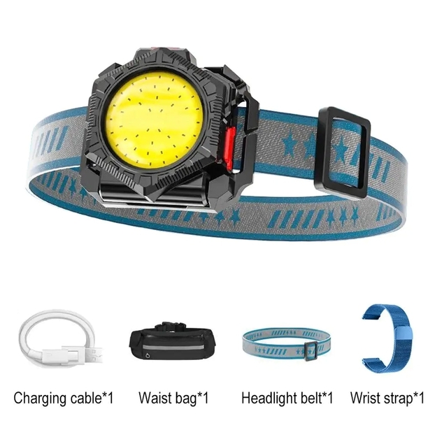 Entac galvas/plaukstas kabatas lukturis 5W ar jostas somu