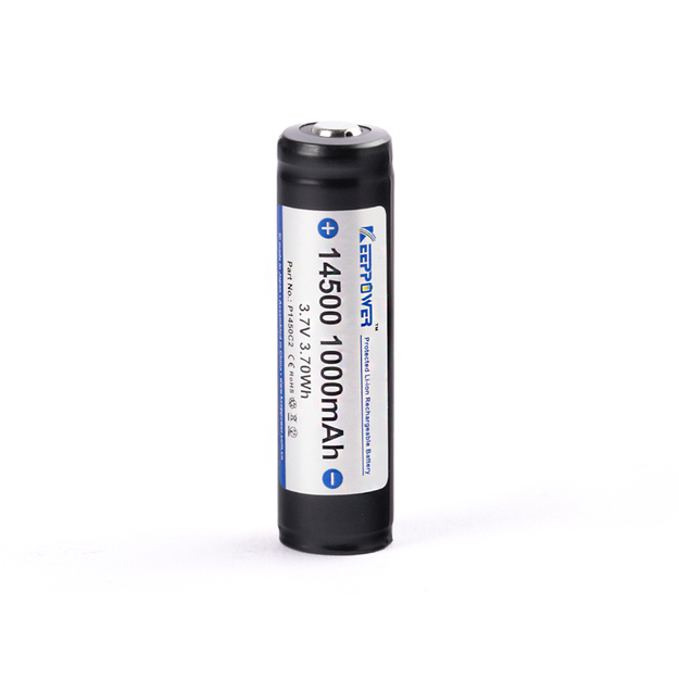 Keeppower 14500 - 1000 mAh, 3,6 - 3,7 V Li-ion akumulators ar PCB aizsardzību 1 PCS P1450C2