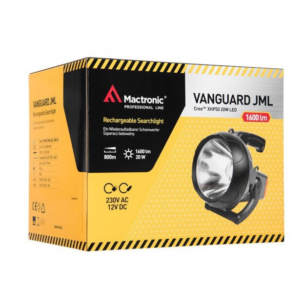 Mactronic uzlādējams prožektors Vanguard JML 1600lm PSL0032