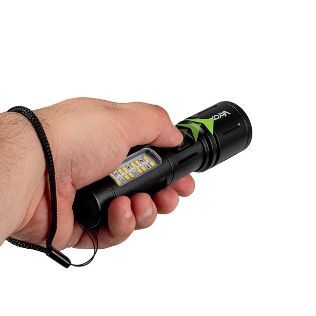 Vayox uzlādējams taktiskais lukturis 260lm 5W LED + SMD VA0181