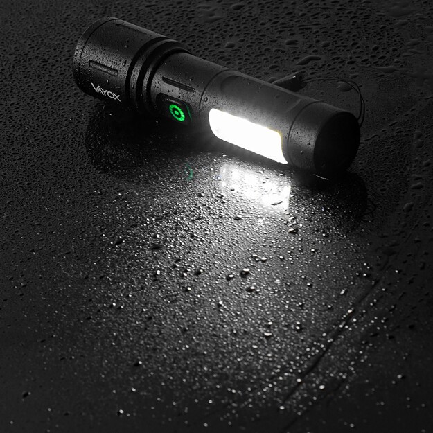 Vayox uzlādējams taktiskais lukturis 260lm 5W LED + SMD VA0181