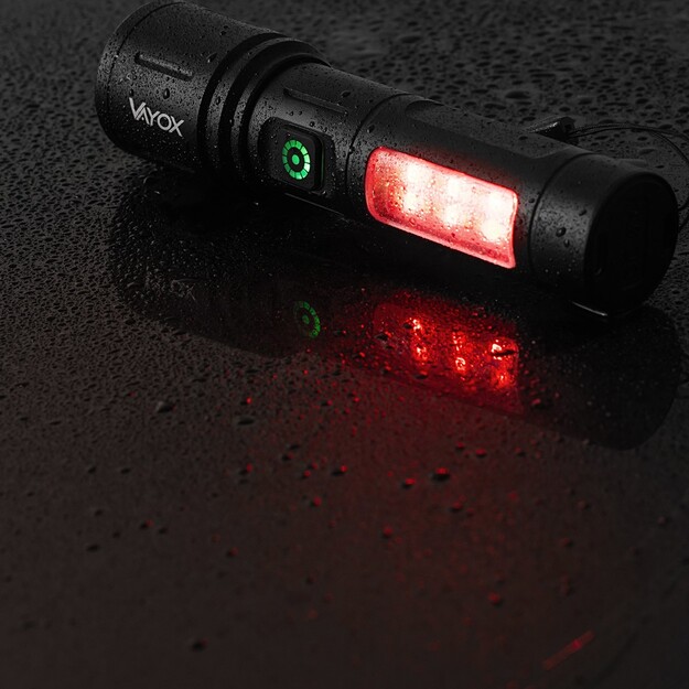 Vayox uzlādējams taktiskais lukturis 260lm 5W LED + SMD VA0181