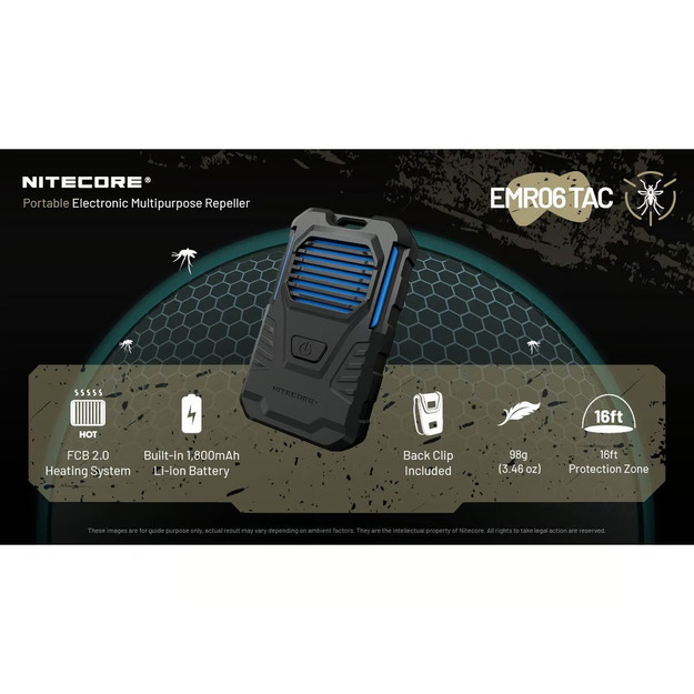Nitecore EMR06 TAC - moskītu atbaidī&scaron;anas līdzeklis