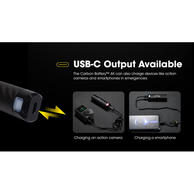 Nitecore Carbon akumulators 6000mAh 21700 Li-ion