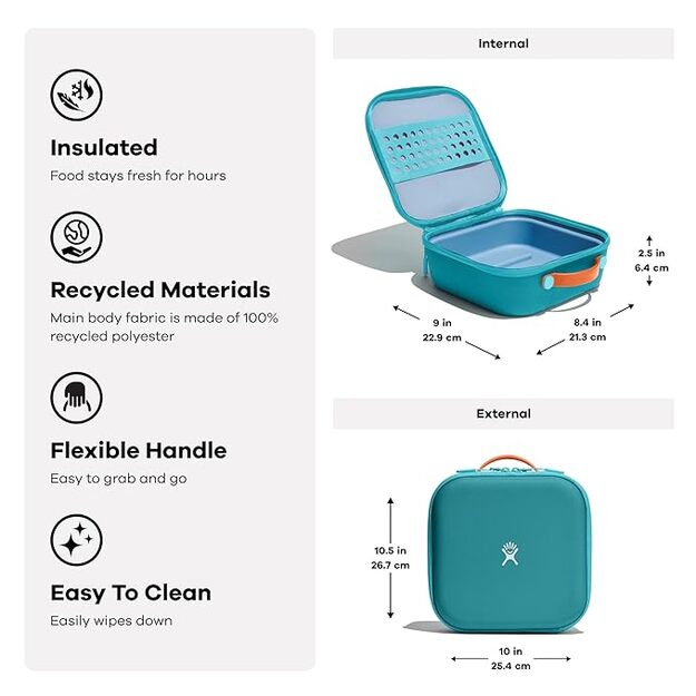 Hydro Flask Insulated Kids Lunch Box 3.5L Lake KLB445