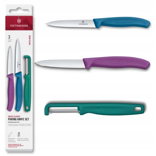 Victorinox Swiss Classic mizojamo nažu komplekts ar I-veida mizotāju, 3 gabali, 10 cm 6.7116.33C1