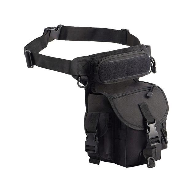 Taktiskā kājas soma, melns