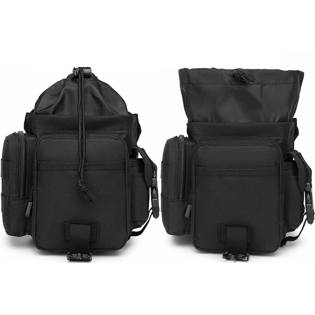 Taktiskā kājas soma, melns