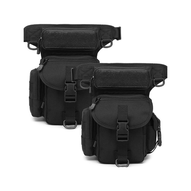 Taktiskā kājas soma, melns