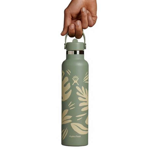 Hydro Flask Standard Flex salmiņa vāciņa ceļojumu pudele ar salmiņu 621 ml Botanical Bliss Agave S21CFS377P