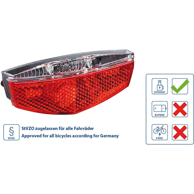 Aizmugurējais lukturis B&uuml;chel Tivoli, 50-80 mm