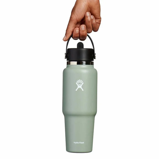 Hydro Flask platas mutes ceļojumu pudele ar salmiņu 946 ml, Agave WT32CFS374