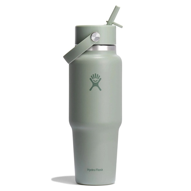 Hydro Flask platas mutes ceļojumu pudele ar salmiņu 946 ml, Agave WT32CFS374