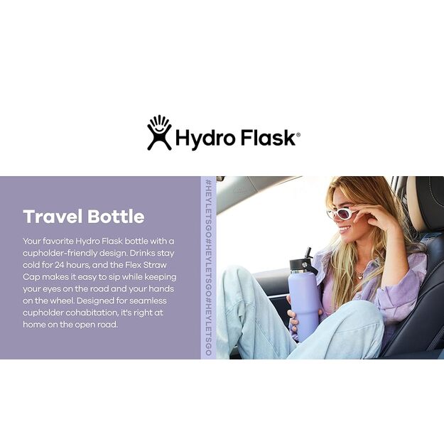 Hydro Flask platas mutes ceļojumu pudele ar salmiņu 946 ml, Agave WT32CFS374