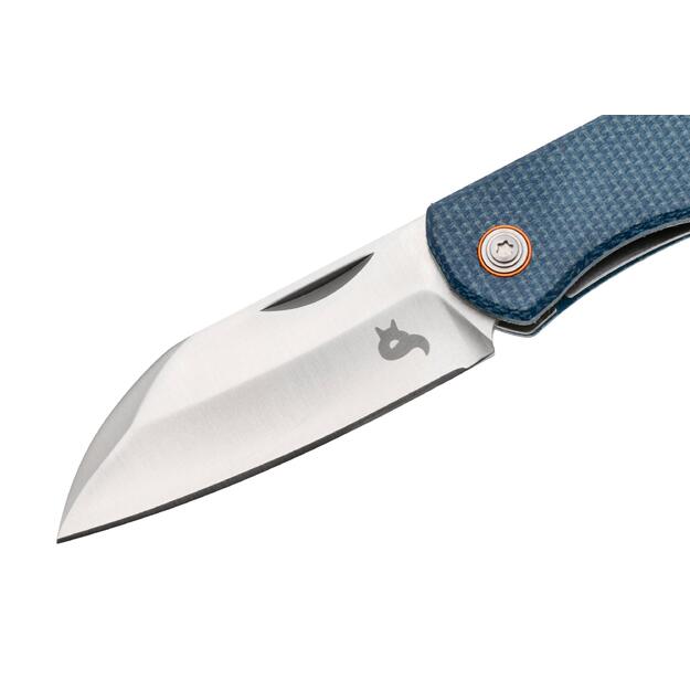 BlackFox Teeny folding knife Blue Micarta, Satin D2 (BF-785 MIBL)