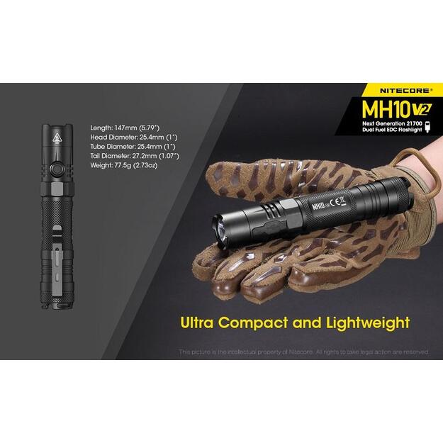 Nitecore MH10 V2 - 1200lm lukturis