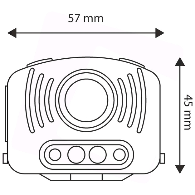 Galvas lukturītis 3W ar kustības sensoru
