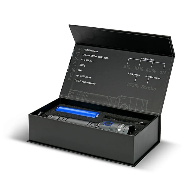 EverActive Rechargeable LED Portable Flashlight FL-4500R Cannon