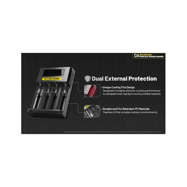 Nitecore Ci4 četru kanālu lādētājs