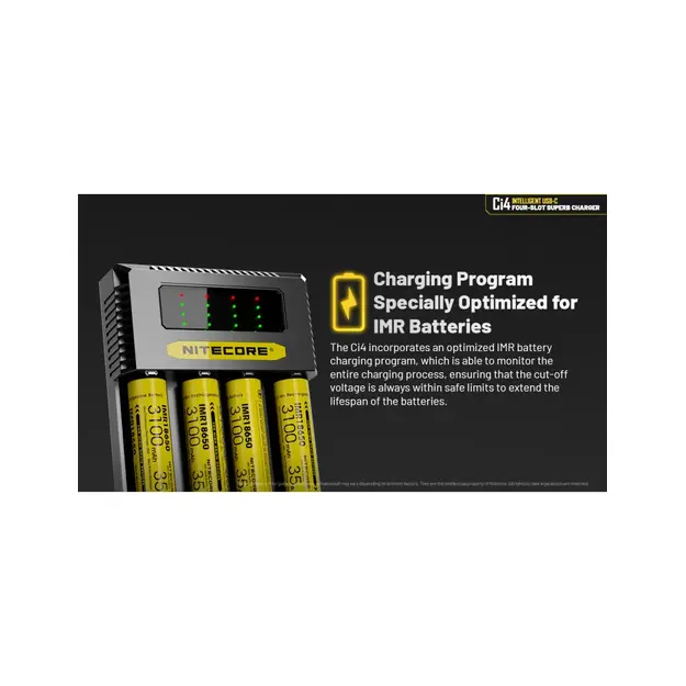 Nitecore Ci4 četru kanālu lādētājs